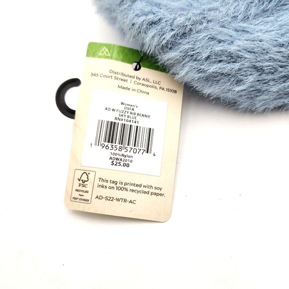 NEW! ALPINE Blue Fuzzy Beanie - Picture 4 of 5